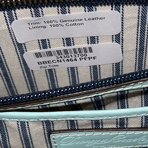 Dooney & Bourke Pale Blue Beacon Zip Tote - Picture 9 of 15